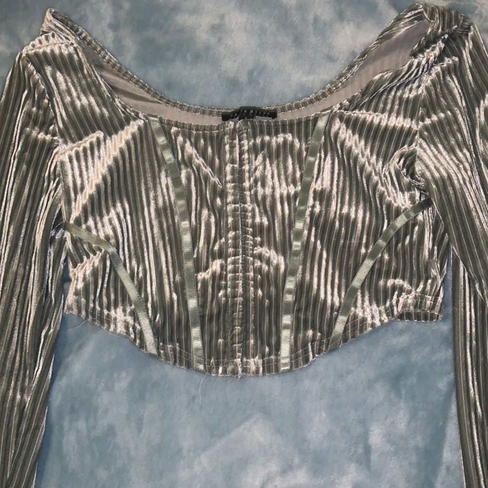 Sage corset top
